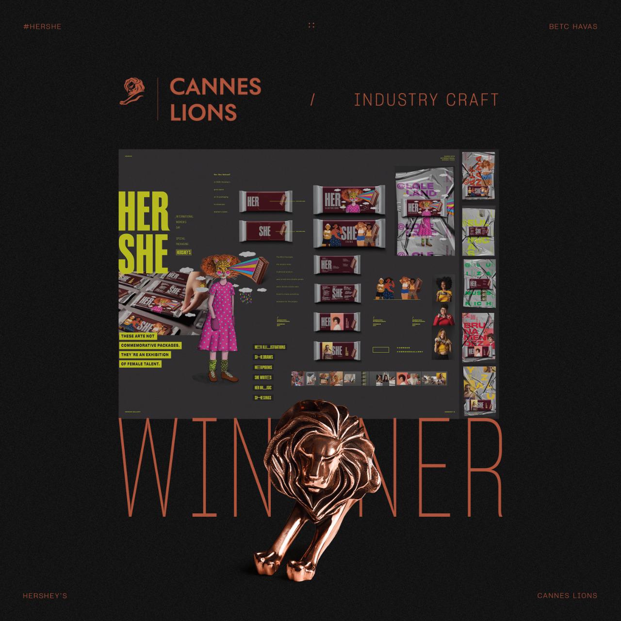 Hersheys recebe duas premiações do Cannes Lions, uma delas de suas embalagens em realidade aumentada produzidas pela Camargo Embalagens para o Dia das Mulheres
