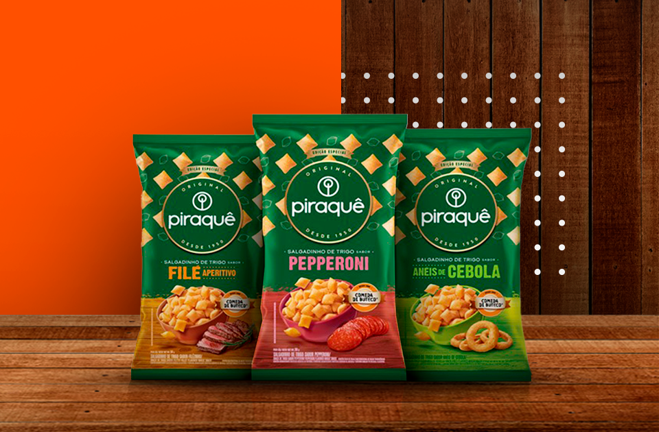 Camargo Embalagens produz novas embalagens dos snacks Piraquê da linha Comida di Buteco